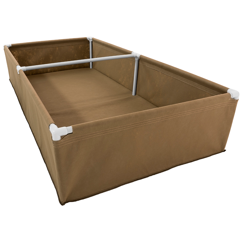 4x8 Fabric Raised Bed Side Angle Basic