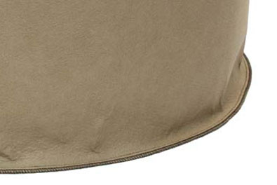 Bottom seam sewn on the outside